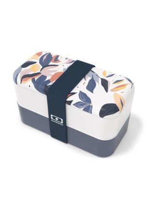 Lunchbox Bento Original Graphic Blue Vegetal Monbento