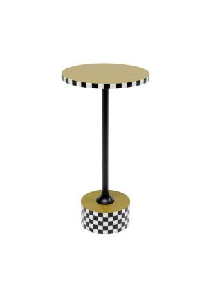 86732 Stolik Domero Checkers oliwkowy 50 cm KARE Design
