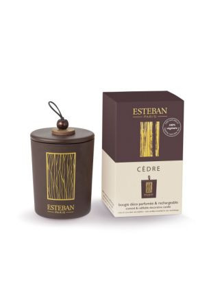 Świeca zapachowa (180 g) Cedre + ceramiczna przykrywka Esteban