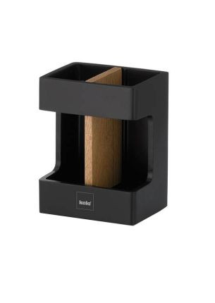 Podwójny kubek na szczoteczki (czarny) Cube Kela