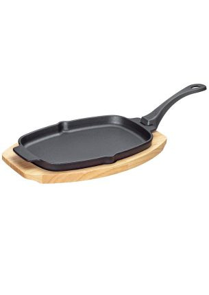 Patelnia do serwowania na podstawce z odłączanym uchwytem (33 x 21 x 4 cm) BBQ Küchenprofi