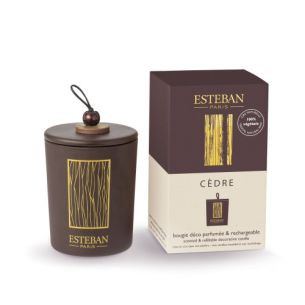 Świeca zapachowa (180 g) Cedre + ceramiczna przykrywka Esteban